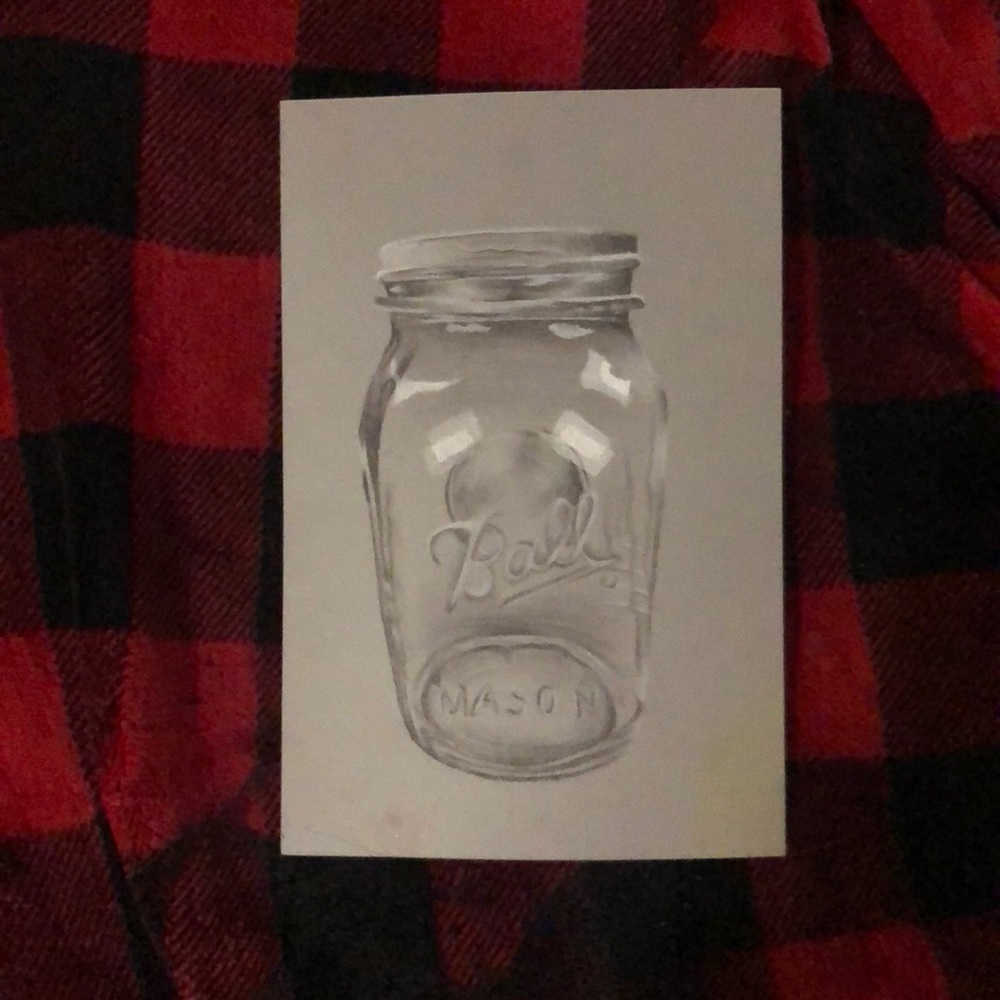 8x5 charcoal pencil drawing, original by me